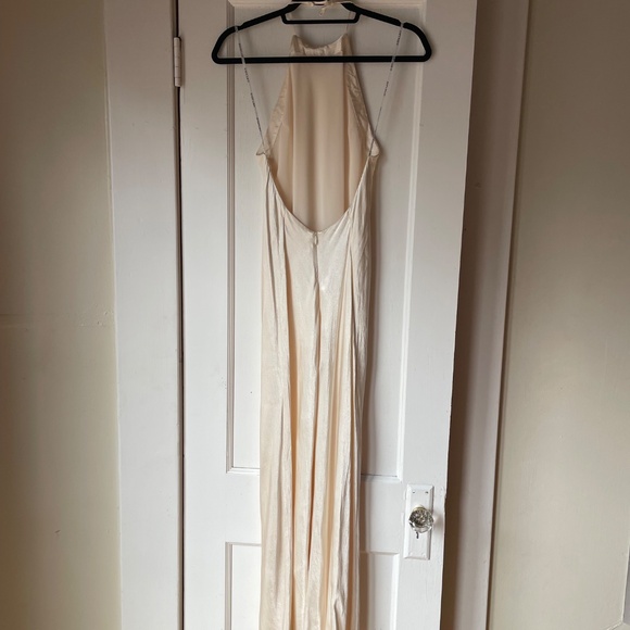 Shona Joy La Lune Low Back halter neck midi dress Cream Size 2 - Picture 7 of 11